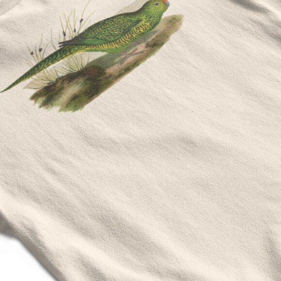 Ground Parrot Vintage Print Long Sleeve Graphic Tee T-shirt S M L XL - Picture 5 of 6